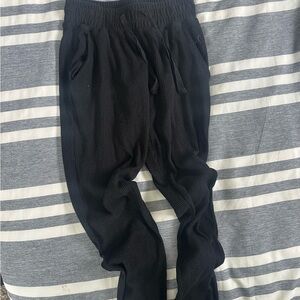 ZYIA Black Ribbed Joggers